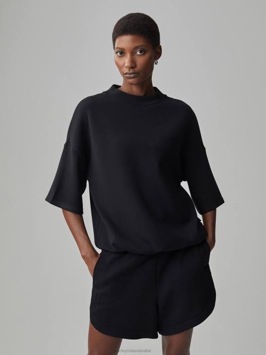 Apparel Black Women Varley Alden Short Sleeve Sweat 00FX40