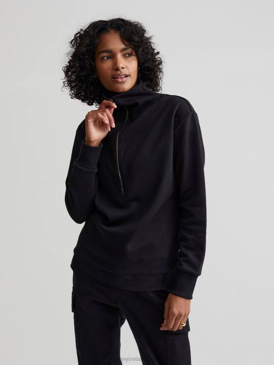 Apparel Black Women Varley Clearwood Half-Zip Pullover 00FX229