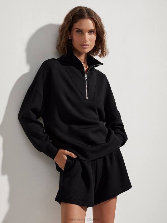 Apparel Black Women Varley Hawley Half-Zip Sweat 00FX84