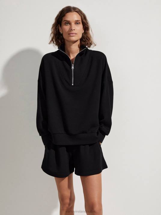 Apparel Black Women Varley Hawley Half-Zip Sweat 00FX84