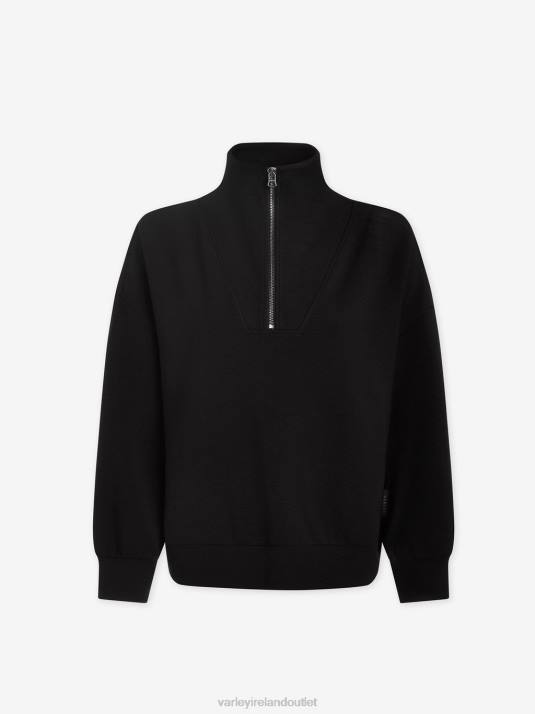 Apparel Black Women Varley Hawley Half-Zip Sweat 00FX84