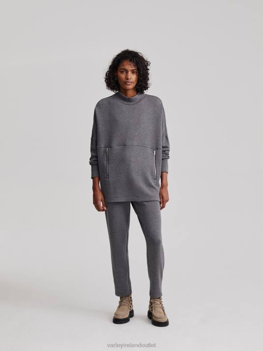 Apparel Charcoal Marl Women Varley Bay Sweat 00FX153