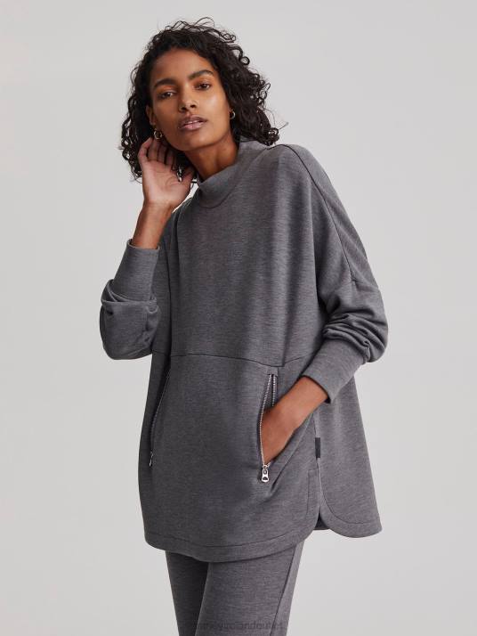 Apparel Charcoal Marl Women Varley Bay Sweat 00FX153