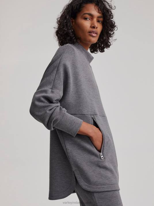 Apparel Charcoal Marl Women Varley Bay Sweat 00FX153