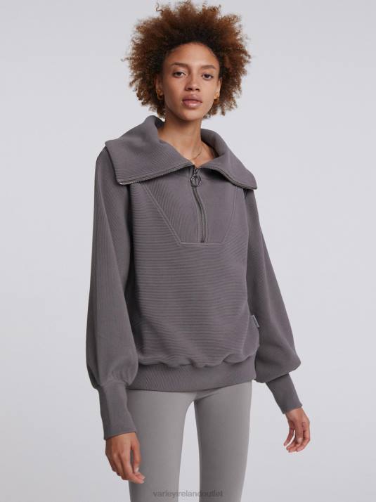 Apparel Dark Gull Grey Women Varley Vine Half-Zip Pullover 00FX96