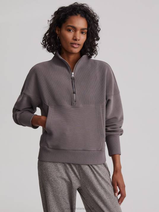 Apparel Deep Charcoal Women Varley Acadia Half-Zip Pullover 00FX203