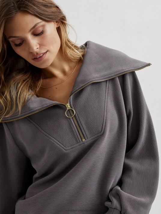 Apparel Deep Charcoal Women Varley Vine Half-Zip Pullover 00FX93