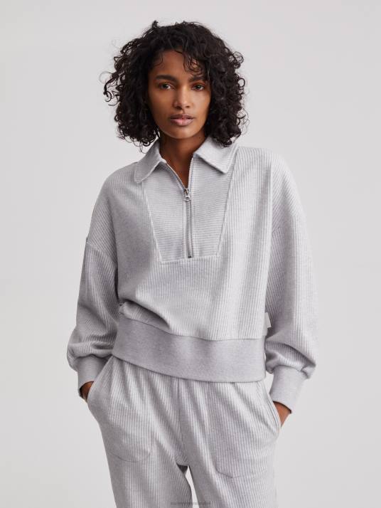 Apparel Grey Marl Women Varley Blair Half-Zip Pullover 00FX196