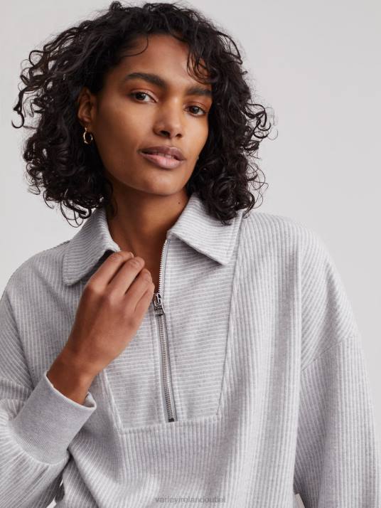 Apparel Grey Marl Women Varley Blair Half-Zip Pullover 00FX196
