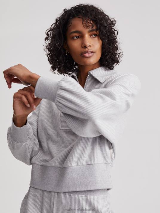 Apparel Grey Marl Women Varley Blair Half-Zip Pullover 00FX196