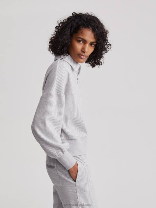 Apparel Grey Marl Women Varley Blair Half-Zip Pullover 00FX196