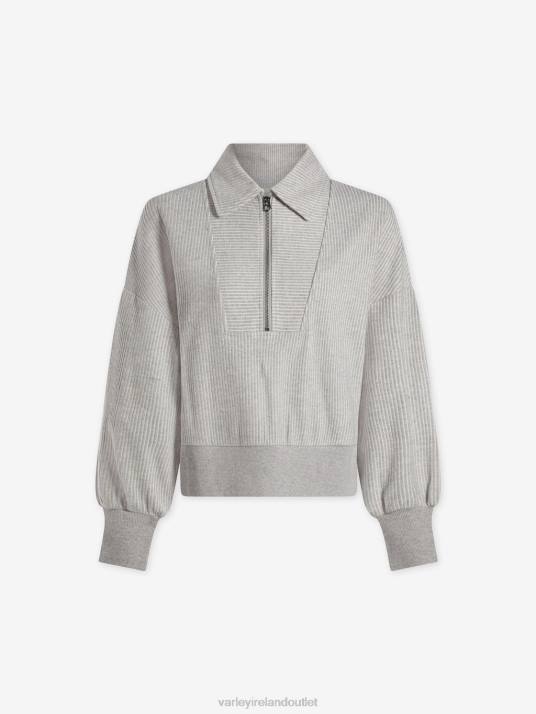 Apparel Grey Marl Women Varley Blair Half-Zip Pullover 00FX196