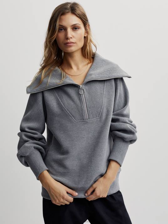 Apparel Grey Marl Women Varley Vine Half-Zip Pullover 00FX90