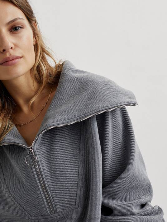 Apparel Grey Marl Women Varley Vine Half-Zip Pullover 00FX90
