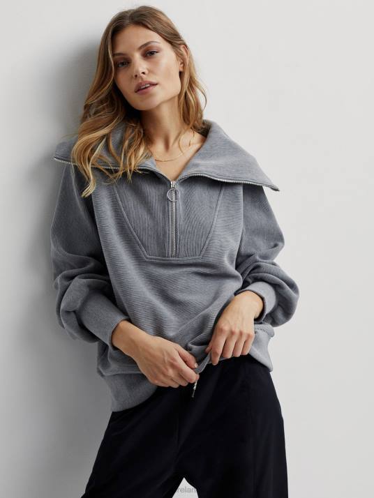 Apparel Grey Marl Women Varley Vine Half-Zip Pullover 00FX90