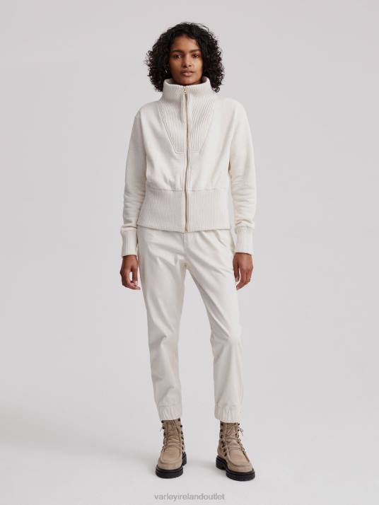 Apparel Ivory Marl Women Varley Alisa Zip-Through Sweat 00FX186