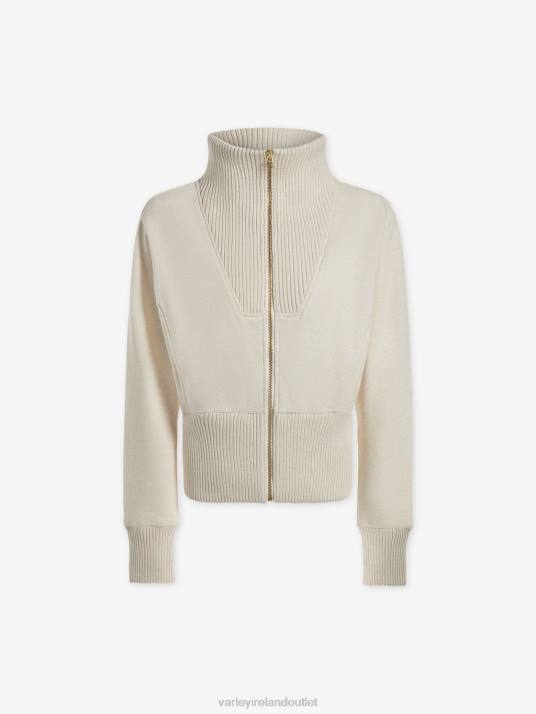 Apparel Ivory Marl Women Varley Alisa Zip-Through Sweat 00FX186