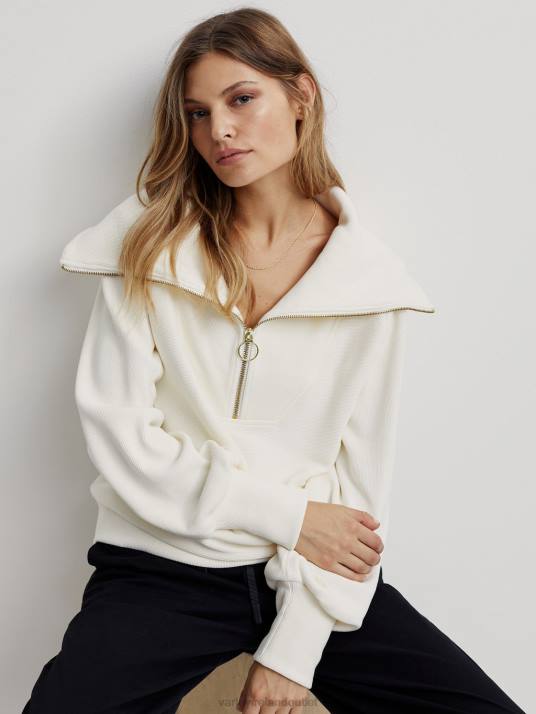 Apparel Ivory Women Varley Vine Half-Zip Pullover 00FX88