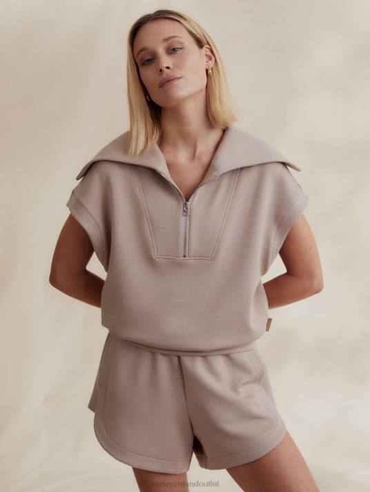 Apparel Light Taupe Women Varley Dexter Half-Zip Sweat 00FX32