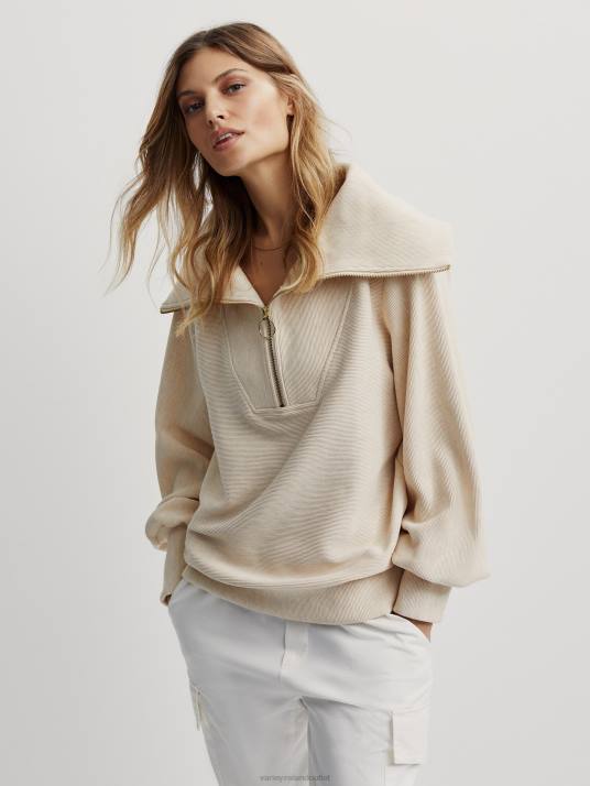 Apparel Oatmeal Marl Women Varley Vine Half-Zip Pullover 00FX91