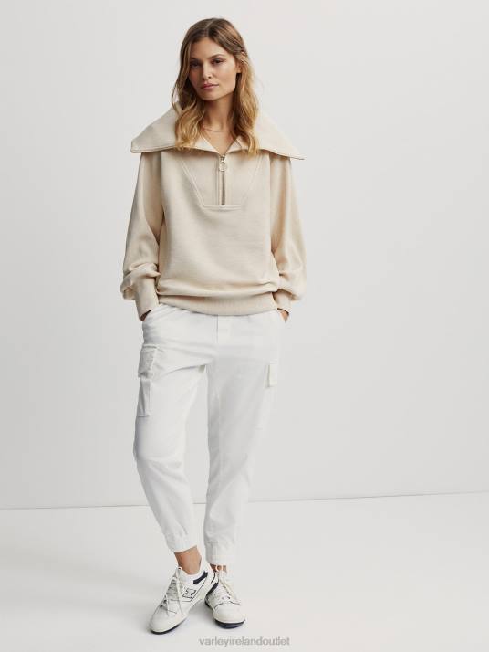Apparel Oatmeal Marl Women Varley Vine Half-Zip Pullover 00FX91