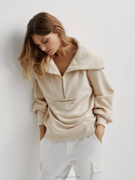 Apparel Oatmeal Marl Women Varley Vine Half-Zip Pullover 00FX91