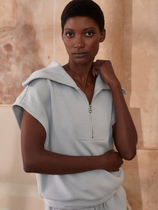 Apparel Pearl Blue Women Varley Dexter Half-Zip Sweat 00FX33