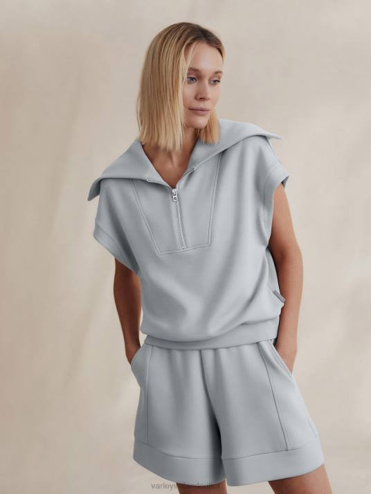 Apparel Pearl Blue Women Varley Dexter Half-Zip Sweat 00FX33