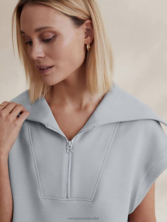 Apparel Pearl Blue Women Varley Dexter Half-Zip Sweat 00FX33