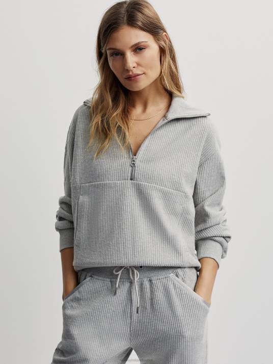 Apparel Sage Heather Marl Women Varley Cyrus Half-Zip Pullover 00FX228