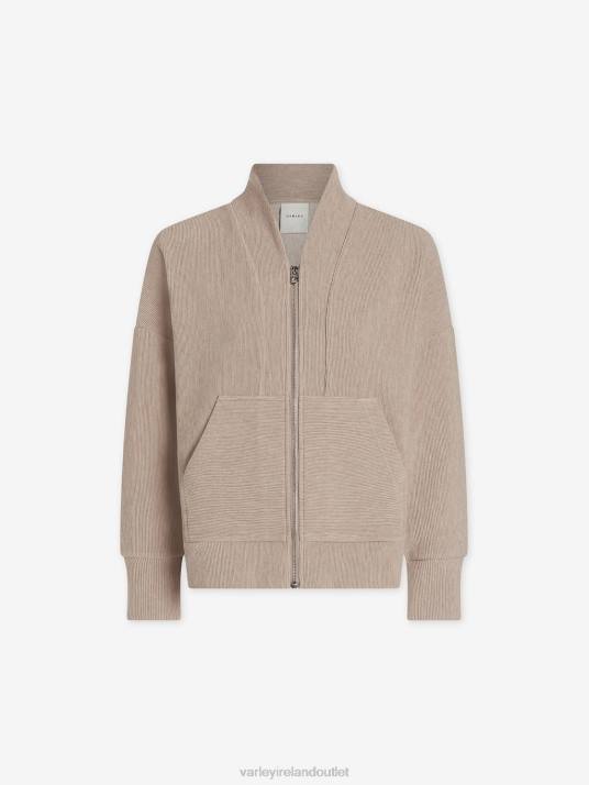 Apparel Taupe Marl Women Varley Rosanne Zip-Through Sweat 00FX109