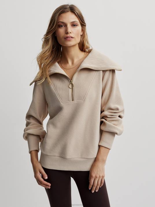 Apparel Taupe Marl Women Varley Vine Half-Zip Pullover 00FX94