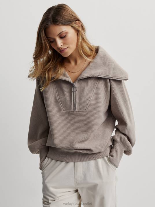 Apparel Taupe Marl Women Varley Vine Half-Zip Pullover 00FX94
