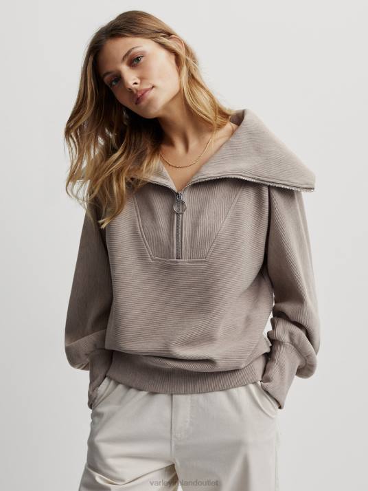 Apparel Taupe Marl Women Varley Vine Half-Zip Pullover 00FX94