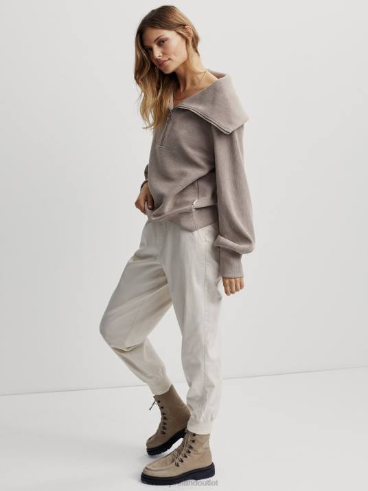 Apparel Taupe Marl Women Varley Vine Half-Zip Pullover 00FX94
