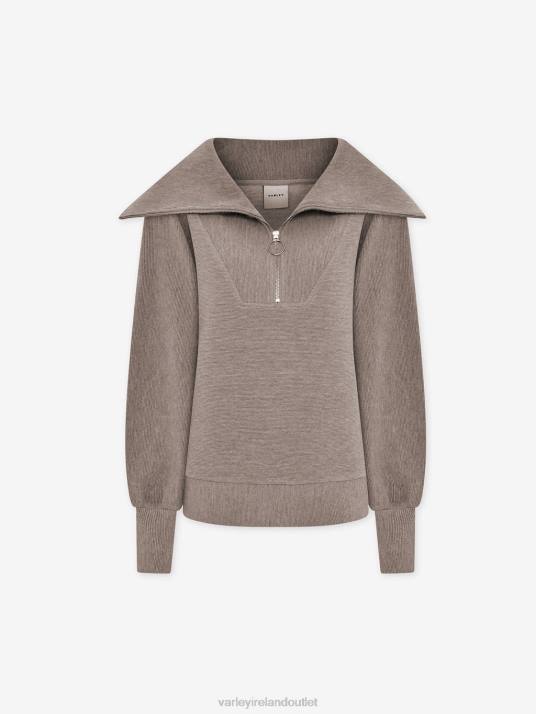 Apparel Taupe Marl Women Varley Vine Half-Zip Pullover 00FX94