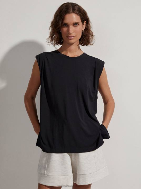 Apparel Black Women Varley Calgary Boxy Tank 00FX115