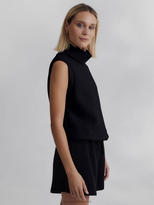 Apparel Black Women Varley Leigh High-Neck Tank 00FX36