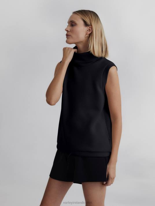 Apparel Black Women Varley Leigh High-Neck Tank 00FX36