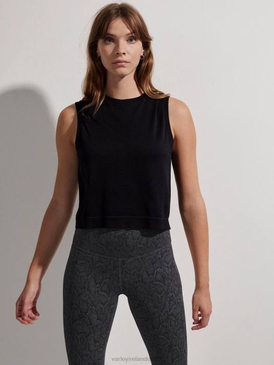 Apparel Black Women Varley Page Seamless Crop Tank 00FX41