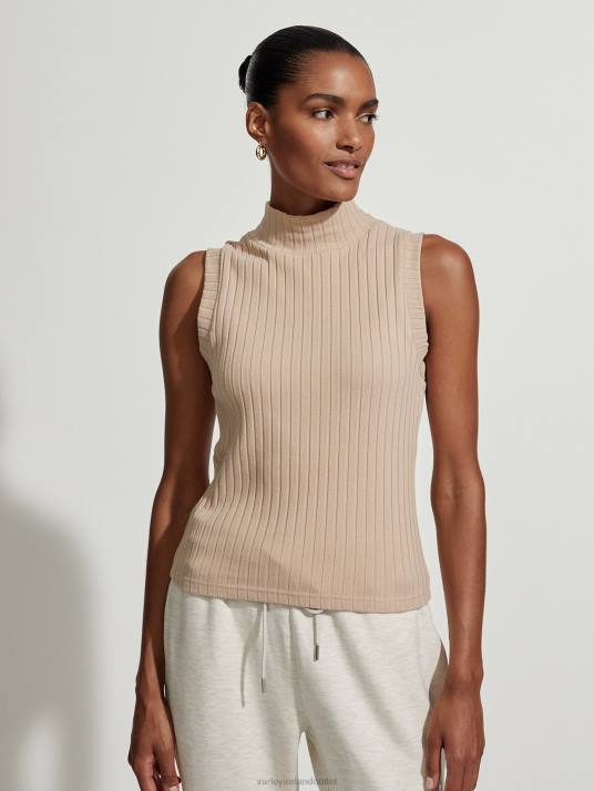 Apparel Light Taupe Women Varley Calder High-Neck Tank 00FX80