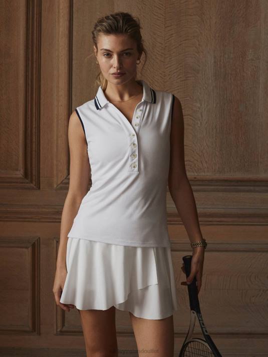 Apparel White Women Varley Anvier Performance Polo 00FX8