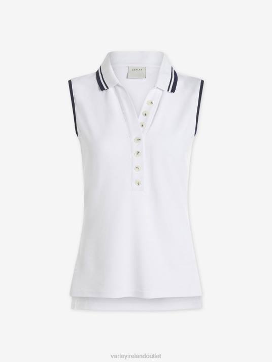 Apparel White Women Varley Anvier Performance Polo 00FX8