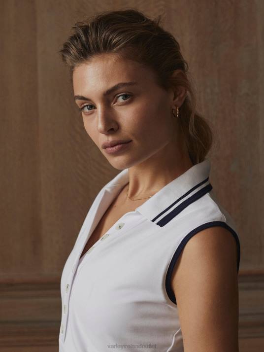 Apparel White Women Varley Anvier Performance Polo 00FX8