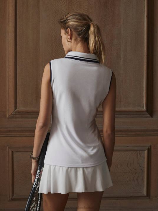 Apparel White Women Varley Anvier Performance Polo 00FX8