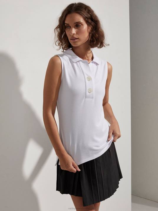 Apparel White Women Varley Caine Sleeveless Polo 00FX139